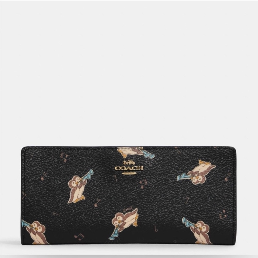 Coach Black Wallet with Owl Design